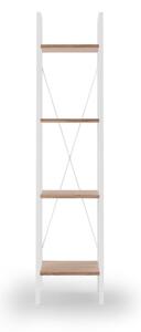 Knihovna NARVIK 148x34 cm bílá/dub sonoma