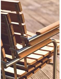 Ručně vyrobená zahradní židle z teakové dřeva Prato