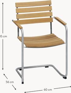 Ručně vyrobená zahradní židle z teakové dřeva Prato