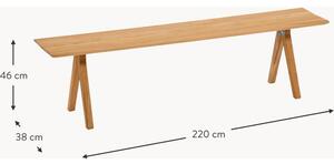 Ručně vyrobená zahradní lavice z teakového dřeva Loft, různé velikosti