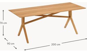 Ručně vyrobený zahradní stůl z teakového dřeva Loft, různé velikosti