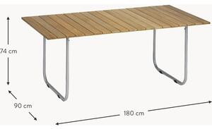 Ručně vyrobený zahradní stůl z teakového dřeva Prato, v různých velikostech