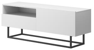 Moderní skříňka TV na kovové konstrukci Altara tv 120 Bílý