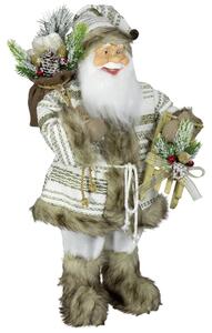 Dům Vánoc Vánoční dekorace Santa v pruhovaném kabátu 60 cm