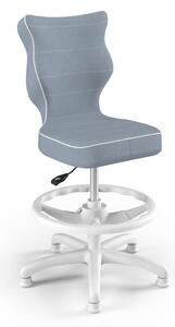 Ergonomická židle bez koleček pro děti k psacímu stolu MODRÁ dítě 119 - 142 cm (výška stolu 68 - 81 cm)