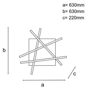 LED Stmívatelný přisazený lustr LED/60W/230V 3000-6500K + dálkové ovládání