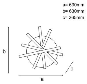 LED Stmívatelný přisazený lustr LED/75W/230V 3000-6500K + dálkové ovládání