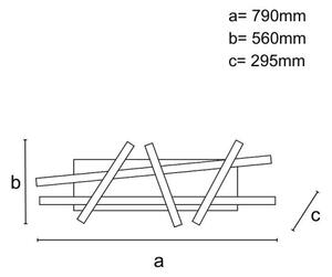 LED Stmívatelný přisazený lustr LED/60W/230V 3000-6500K + dálkové ovládání