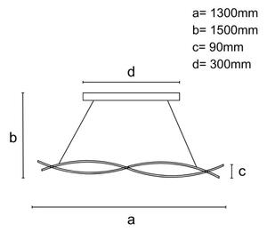 LED Stmívatelný lustr na lanku LED/80W/230V 3000-6500K + dálkové ovládání