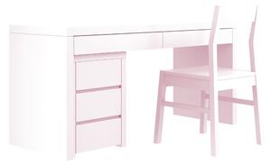 Psací stůl se šuplíky o šířce 160 cm SIMONE růžový