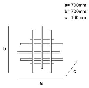 LED Stmívatelný přisazený lustr LED/90W/230V 3000-6500K + dálkové ovládání