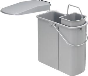 WESCO plastový odpadkový koš 19 l šedý: šedý koš šedý rám