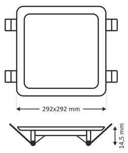 LED Podhledové svítidlo SQUARE LED/24W/230V 4200K 29,2x29,2 cm hnědá