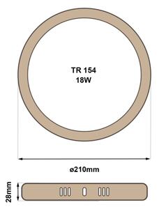 LED Stropní svítidlo RING LED/18W/230V 4200K pr. 21 cm hnědá