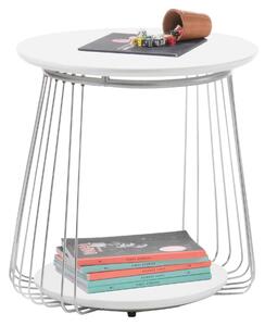 KONFERENČNÍ STOLEK, bílá, kov, kompozitní dřevo, 50/50/51 cm Xora - Online Only konferenční stolky, Online Only