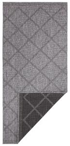 Kusový koberec Twin Supreme 103757 Black/Anthracite 80x350 cm
