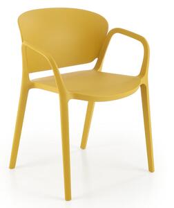 Plastová jídelní židle Sicily žlutá