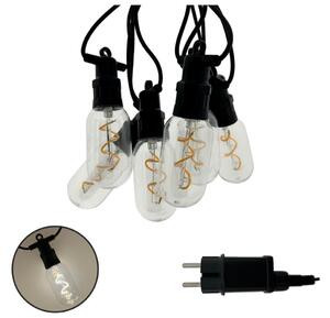 LED Venkovní dekorační řetěz 6xLED/0,6W/230V 4,5 m IP44 černá