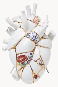 Porcelánová váza se zlatým dekorem Love in Bloom, V 25 cm