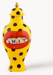 Porcelánová váza s víčkem Toiletpaper, V 47 cm