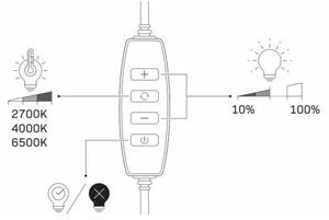 LED Stmívatelná lampa se stativem a držákem pro vlogování LED/15W/5V 2700-6500K