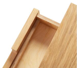 Dřevěný závěsný noční stolek ve scandi stylu HYLLE přírodní Zvolte kvalitu dřeva: 2. Kombinace dubového masivu a dýhované DTD desky