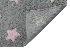 Ručně tkaný kusový koberec Tricolor Stars Grey-Pink 120x160 cm