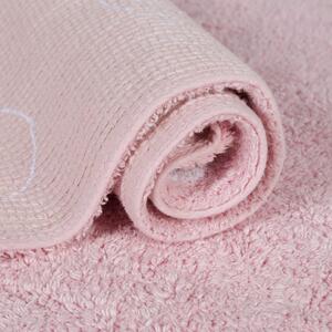 Ručně tkaný kusový koberec Polka Dots Pink-White 120x160 cm