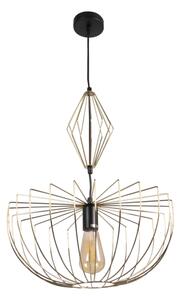 Lustr na lanku JASMINA 1xE27/20W/230V pr. 40 cm zlatá