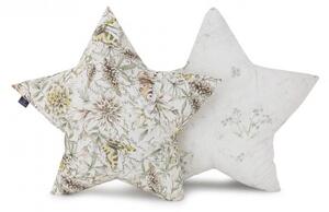 Ozdobné polštáře - Polštář ve tvaru hvězdy z kolekce zahrada snů