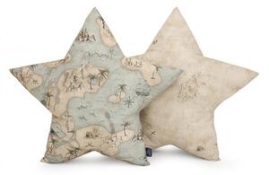 Ozdobné polštáře - Polštář ve tvaru hvězdy z kolekce ostrov pokladů