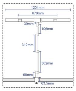 LED Stmívatelná flexibilní stolní lampa LED/36W/230V 3000-6500K CRI 92 černá