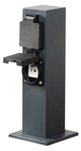 Kanlux 36586 - Venkovní zásuvkový sloupek NASTO 2Z Typ E 230V IP44 antracit