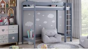 Postýlky a postele - Jednolůžková dětská postel s žebříkem - 190x80 cm 160 cm Bílá
