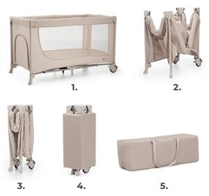 KINDERKRAFT - Cestovní postýlka JOY 2 béžová