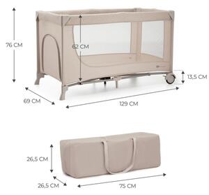 KINDERKRAFT - Cestovní postýlka JOY 2 béžová
