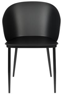 White Label Černá plastová jídelní židle WLL Gigi