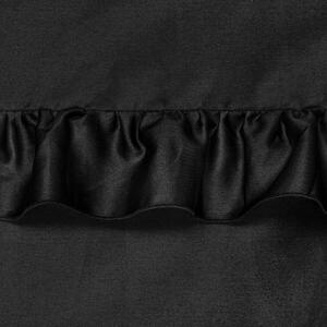 Povlečení SEINA černá 100% saténová bavlna 1x 200x220 cm, 2x povlak 70x80 cm francouzské povlečení MyBestHome