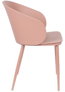 White Label Růžová plastová jídelní židle WLL Gigi