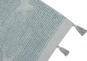 Ručně tkaný kusový koberec Hippy Stars Aqua Blue 120x175 cm