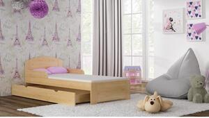 Postýlky a postele - Dětská jednolůžková postel - 180x80 cm Bez šuplíku Čokoláda Standardní bariéry