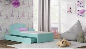 Postýlky a postele - Dětská jednolůžková postel - 190x80 cm Bez šuplíku Modrá Standardní bariéry