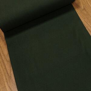 Žebrovaný bavlněný úplet 8058.069 jemný, jednobarevný temně zelený, š.35cm (látka v metráži)