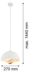Argon 8443 - Lustr na lanku PIAVA 1xE14/7W/230V alabastr bílá