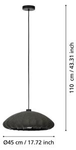 Eglo 43961 - Lustr na lanku BARLASTON 1xE27/40W/230V pr. 45 cm