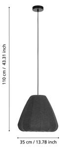 Eglo 43973 - Lustr na lanku BARLASTON 1xE27/40W/230V pr. 35 cm