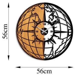 Nástěnné hodiny pr. 56 cm 1xAA dřevo/kov