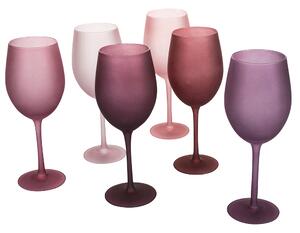 VILLA D’ESTE HOME TIVOLI Set sklenic na víno Happy Hour Provence 6 kusů, nachové barvy, matný, 630 ml