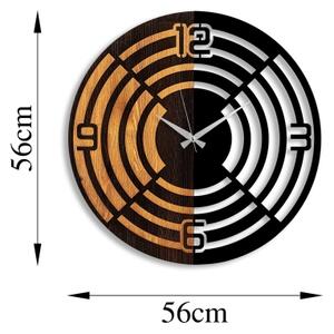 Nástěnné hodiny pr. 56 cm 1xAA dřevo/kov