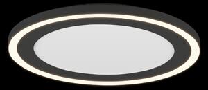 Trio R67223332 LED stropní svítidlo Carus 1x16W+8,5W | 2300lm+1300lm | 3000K - oddělené vypínače, černá